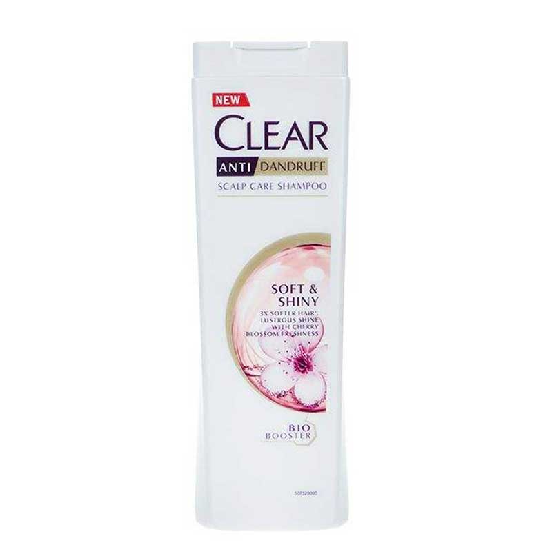 شامپو ضد شوره بانوان کلیر مدل Soft And Shiny حجم 400 میل