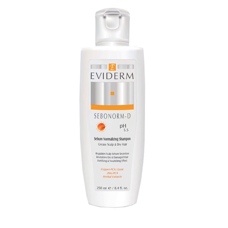 شامپو متعادل‌کننده‌چربی سبونورم‌دی اویدرم موی‌خشک و کف‌سر چرب 250میل