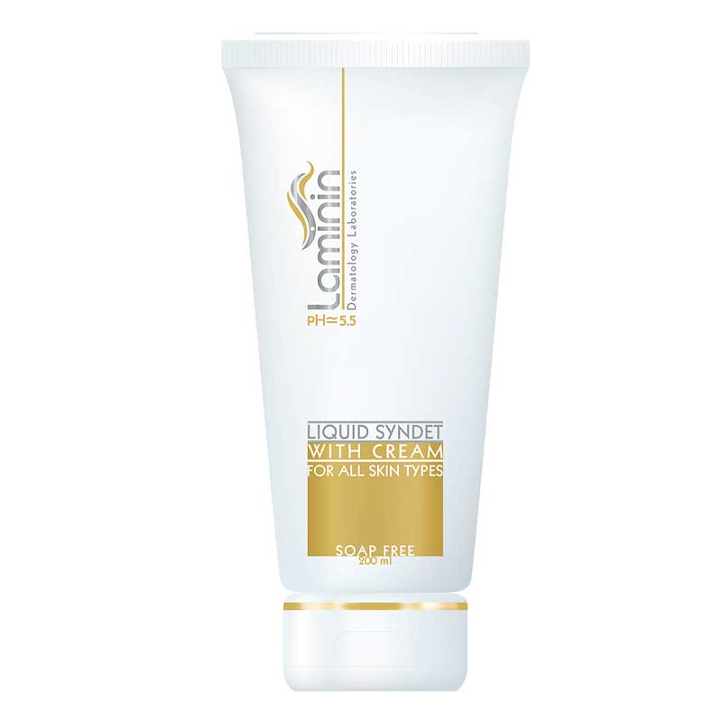 کرم ژل پاک کننده لامینین کرم دار مناسب انواع پوست ها حجم 200 میل