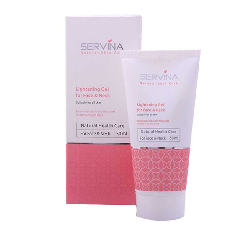 ژل روشن کننده پوست صورت و گردن سروینا مناسب انواع پوست 50 میل