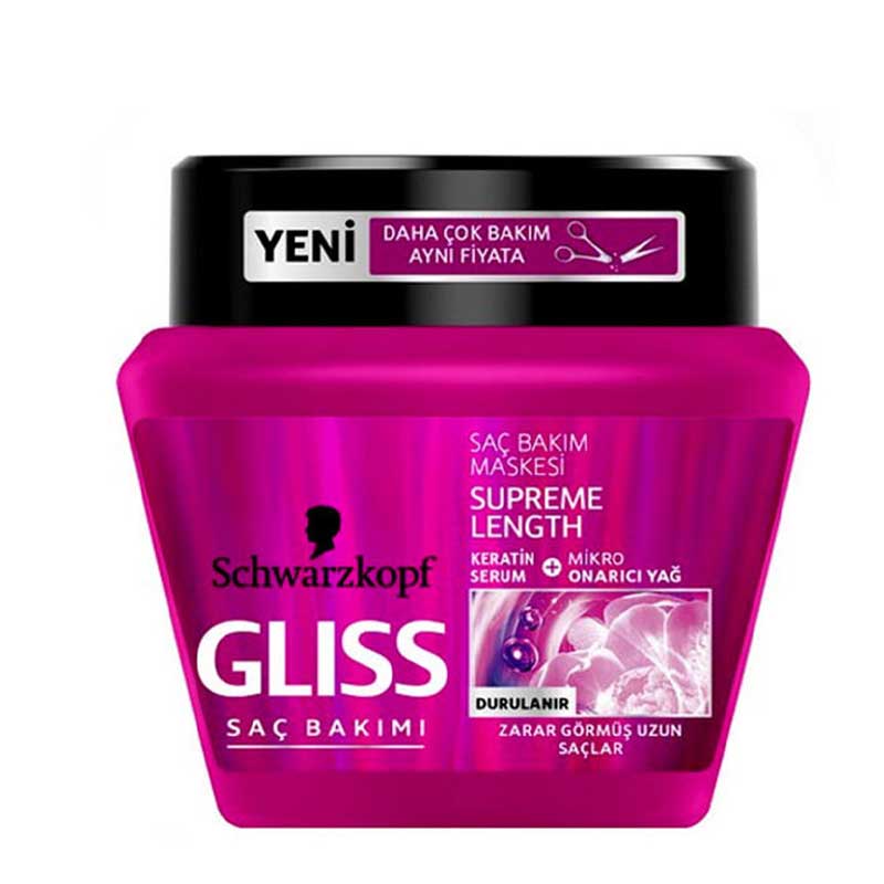 ماسک مو شوآرتزکف پروفشنال سری گلیس مدل Superme Lenght حجم 300 میل