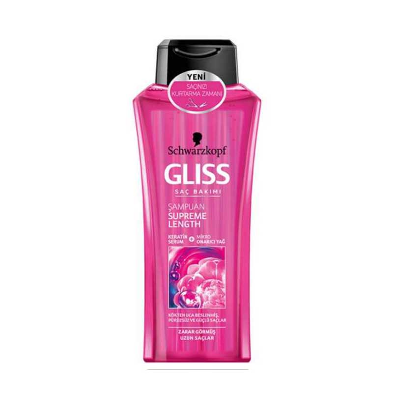 شامپو ترمیم کننده مو شوآرتزکف پروفشنال سری گلیس مدل Superme Lenght حجم 550 میل