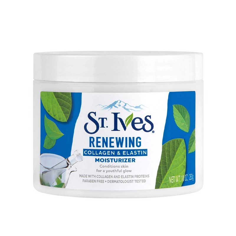 کرم مرطوب کننده و احیا کننده صورت و گردن سینت ایوز حاوی کلاژن و الاستین حجم 283 میل