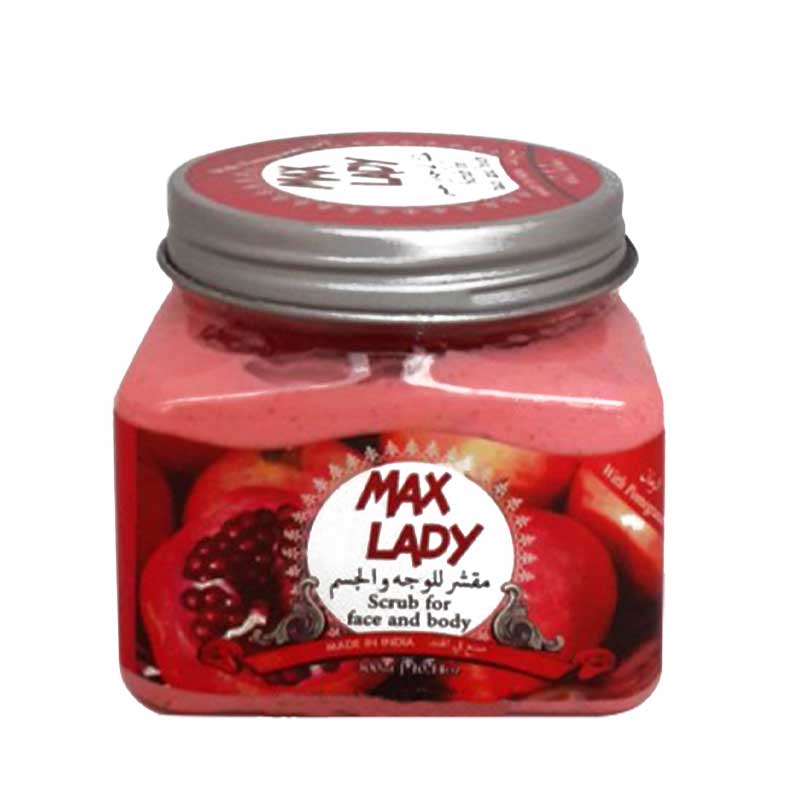 اسکراب صورت و بدن مکس لیدی مدل انار حجم 300 میل