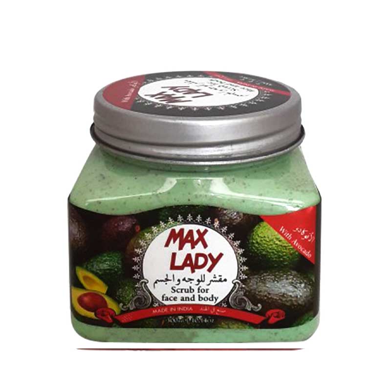 اسکراب صورت و بدن مکس لیدی مدل آووکادو حجم 300 میل