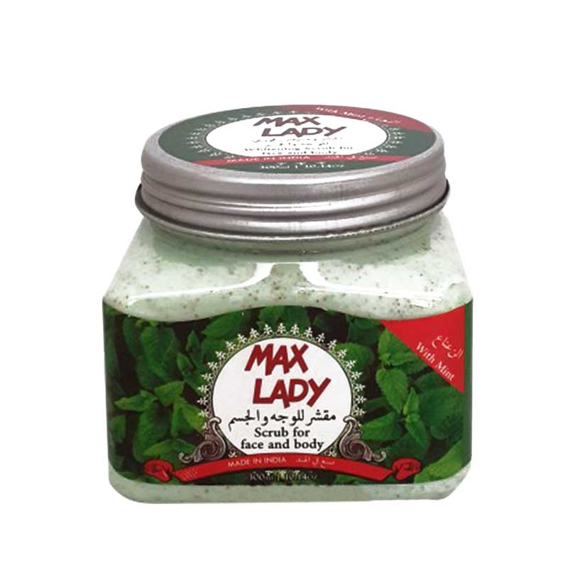 اسکراب صورت و بدن مکس لیدی مدل نعناع حجم 300 میل