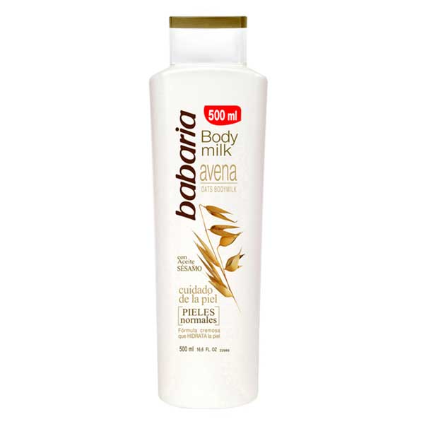 شیر بدن باباریا حاوی عصاره جو دو سر حجم 500 میل