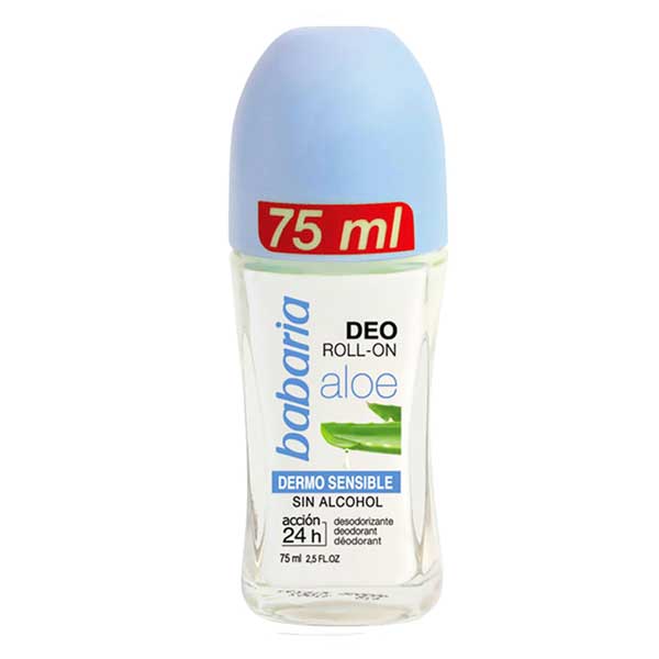 رول ضد تعریق باباریا مدل آلوئه ورا درمو حجم 75 میل