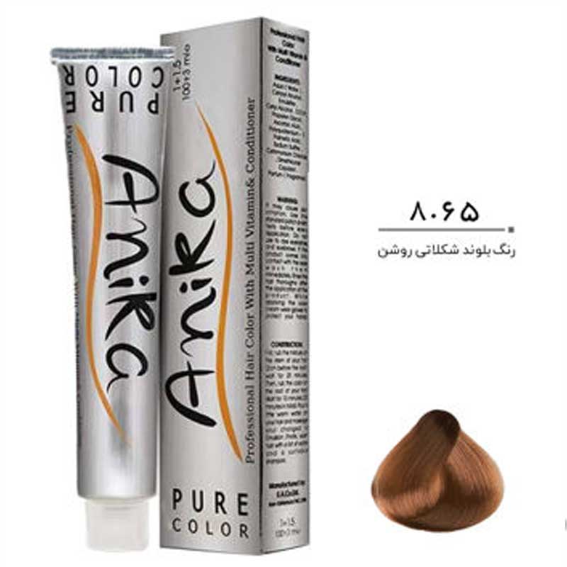 رنگ موی آنیکا شماره 8.65 رنگ بلوند شکلاتی روشن حجم 100 میل
