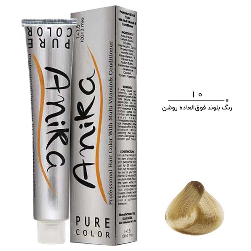 رنگ مو آنیکا سری طبیعی مدل بلوند فوق العاده روشن شماره 10
