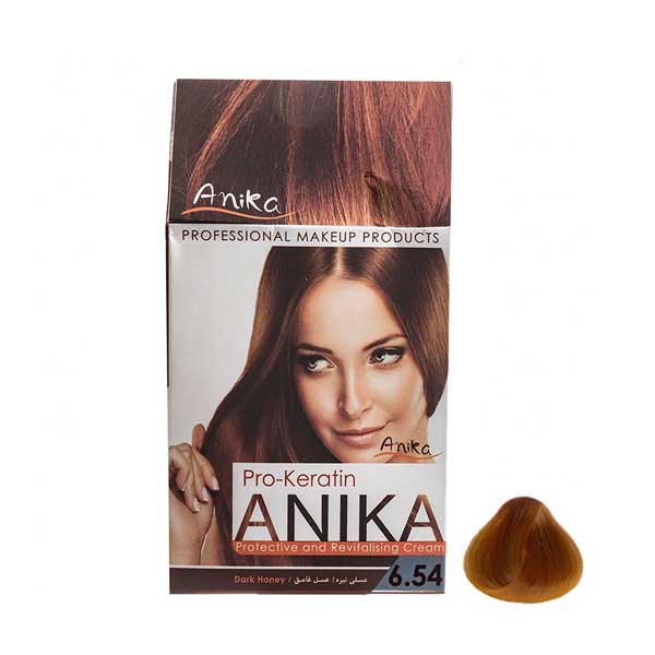 کیت رنگ مو آنیکا سری Pro Keratin مدل Honey شماره 6.54