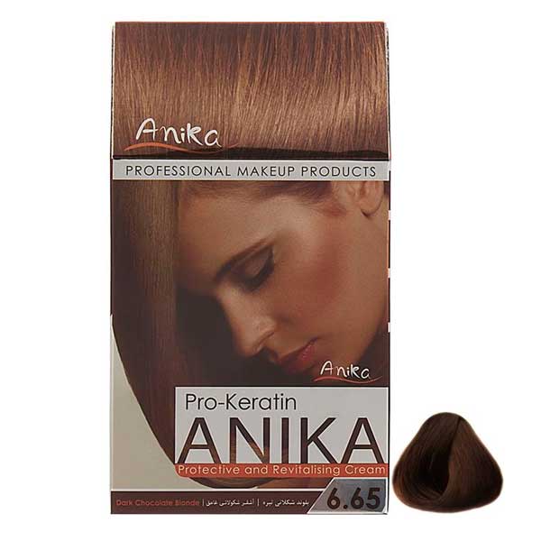 کیت رنگ مو آنیکا سری Pro Keratin مدل Chocolate شماره 6.65