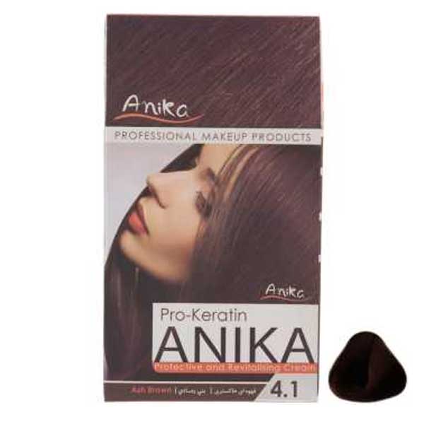 کیت رنگ مو آنیکا سری Pro Keratin مدل Ash شماره 4.1