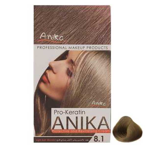 کیت رنگ مو آنیکا سری Pro Keratin مدل Ash شماره 8.1