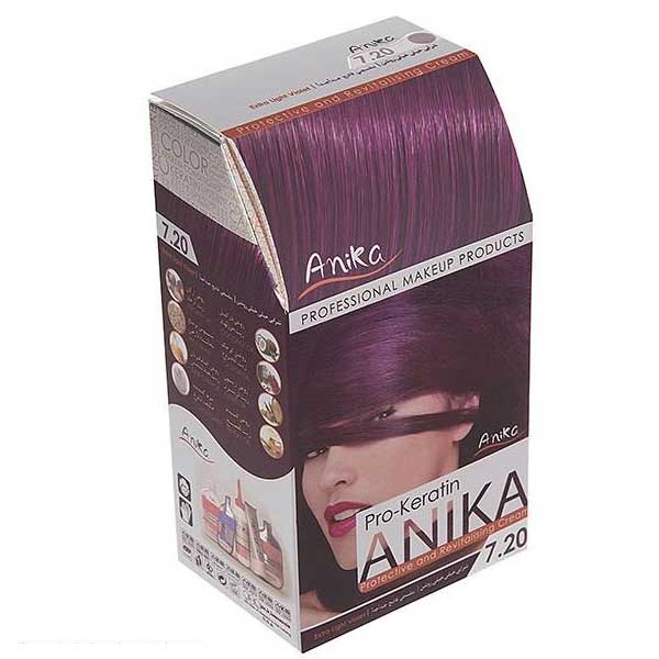 کیت رنگ مو آنیکا سری Pro Keratin مدل Violet شماره 7.20