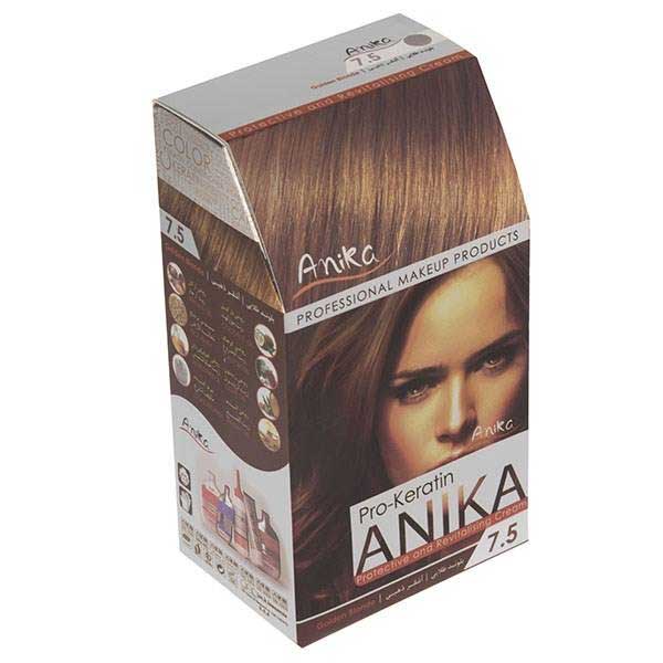 کیت رنگ مو آنیکا سری Pro Keratin مدل Golden شماره 7.5