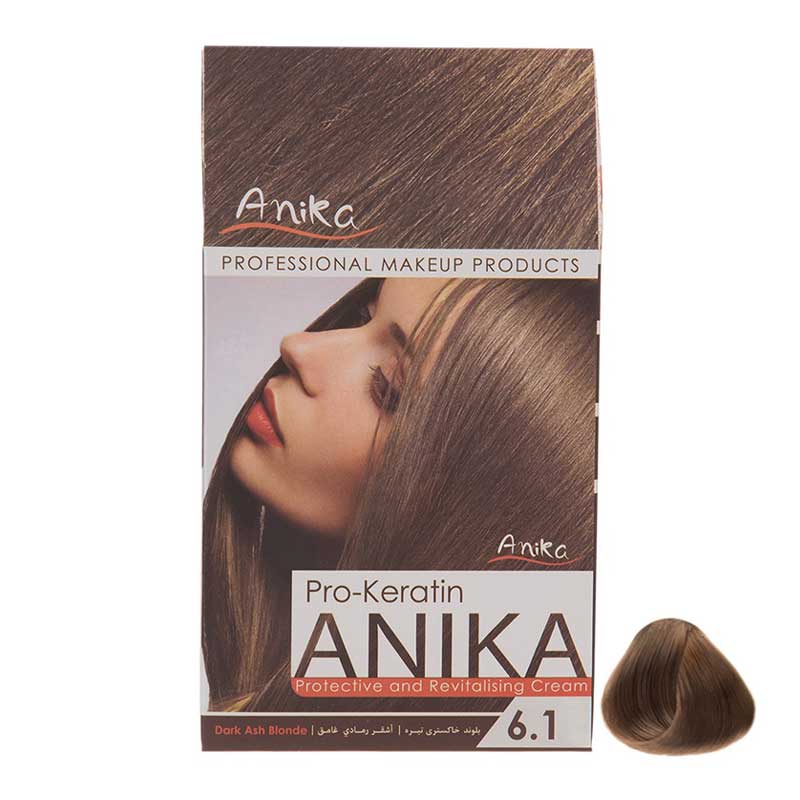 کیت رنگ مو آنیکا سری Pro Keratin مدل Ash شماره 6.1