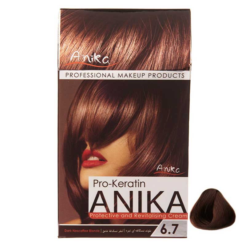 کیت رنگ مو آنیکا سری Pro Keratin مدل Nescaffee شماره 6.7