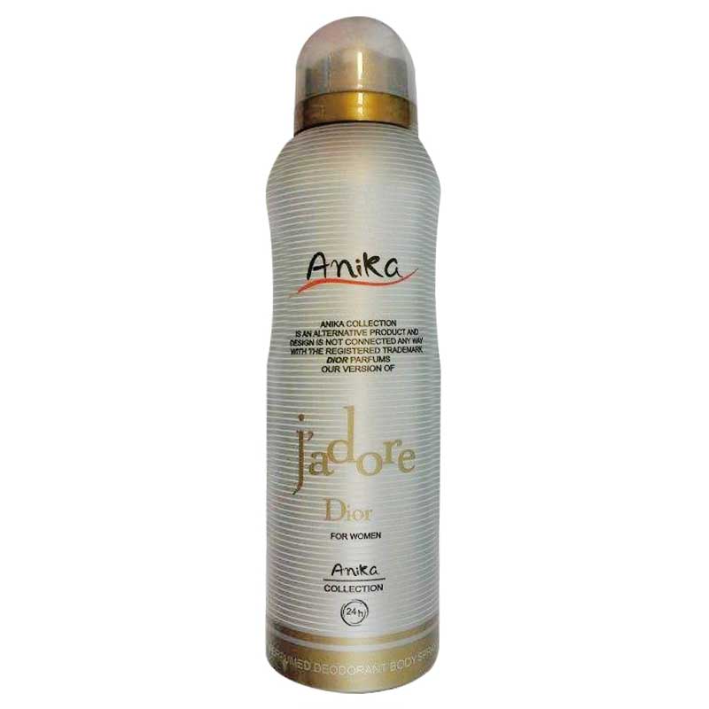 اسپری دئودورانت زنانه آنیکا مدل dior jador حجم 200 ميل