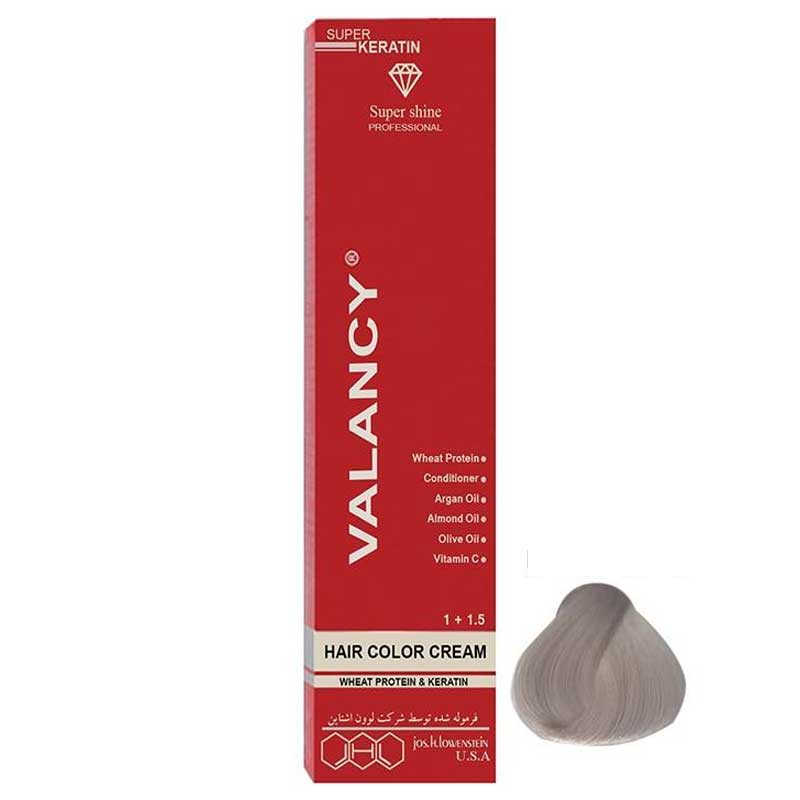 رنگ مو والانسی سری خاکستری مدل بلوند نقره ای شماره C10