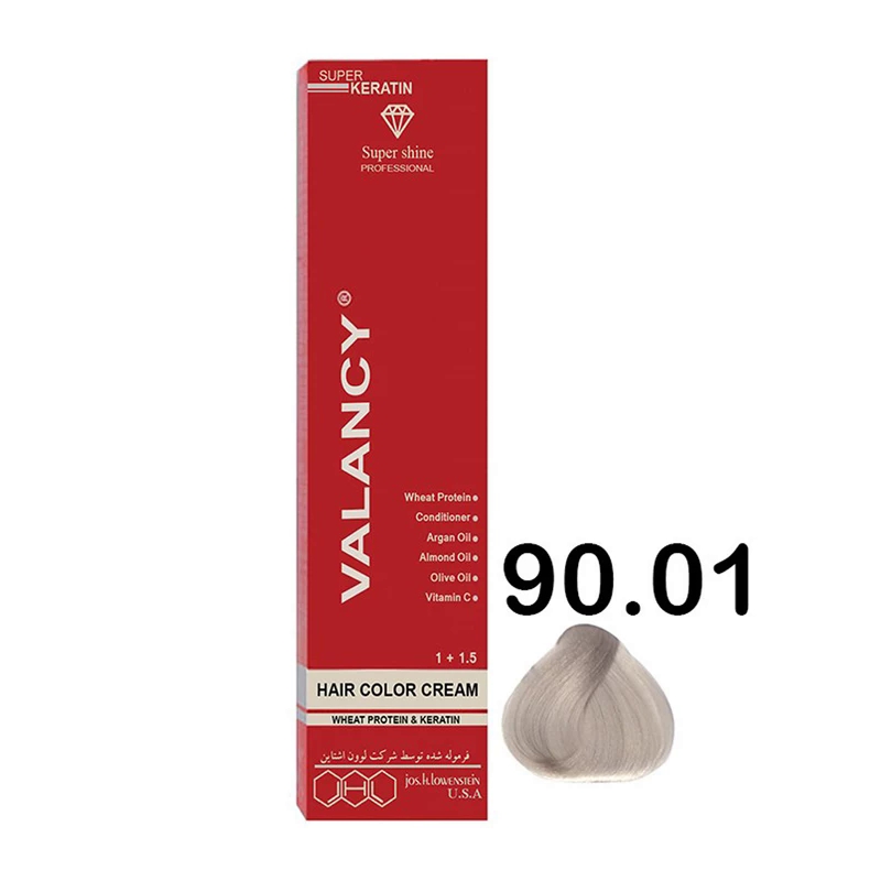 رنگ مو والانسی سری هایلایت ها و مش مدل نقره ای شماره A11 90.01