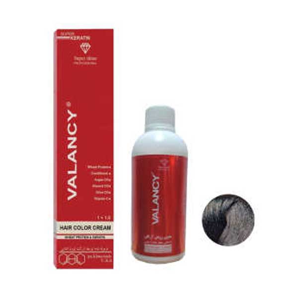 کیت رنگ مو والانسی شماره FM2 رنگ قهوه ای دودی خیلی تیره