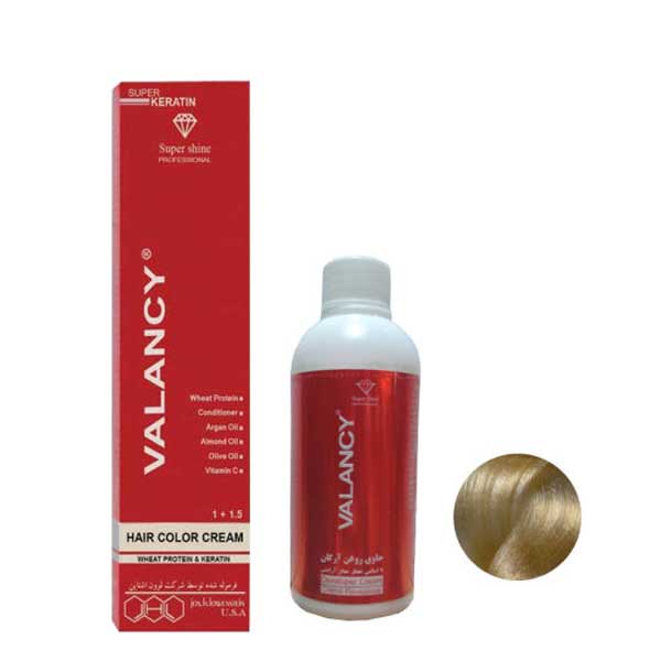 کیت رنگ مو والانسی شماره 12.3 رنگ سوپر پلاتینه طلایی