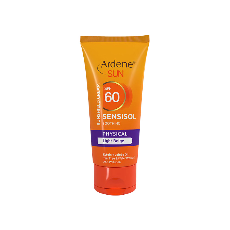 کرم ضدآفتاب سنسی‌سول SPF60 فیزیکال آردن سان پوست‌حساس 50میل-بژ روشن