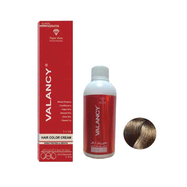 کیت رنگ مو والانسی شماره M7 رنگ بلوند زیتونی روشن