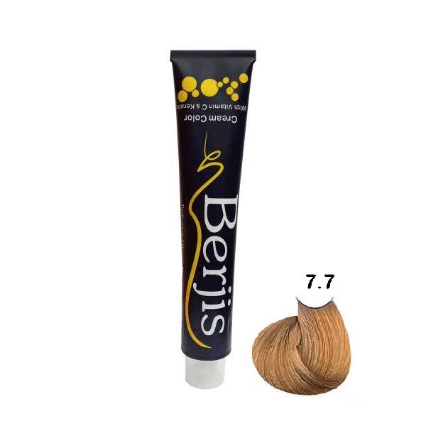 رنگ مو برجیس شماره 7.7 رنگ بلوند نسکافه ای