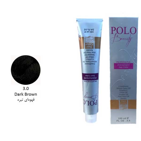 رنگ مو پلو قهوه ای تیره شماره 3.0 حجم 100 میل