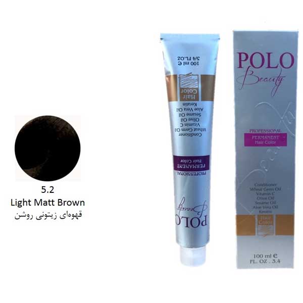 رنگ مو پلو قهوه ای زیتونی روشن شماره 5.2 حجم 100 میل