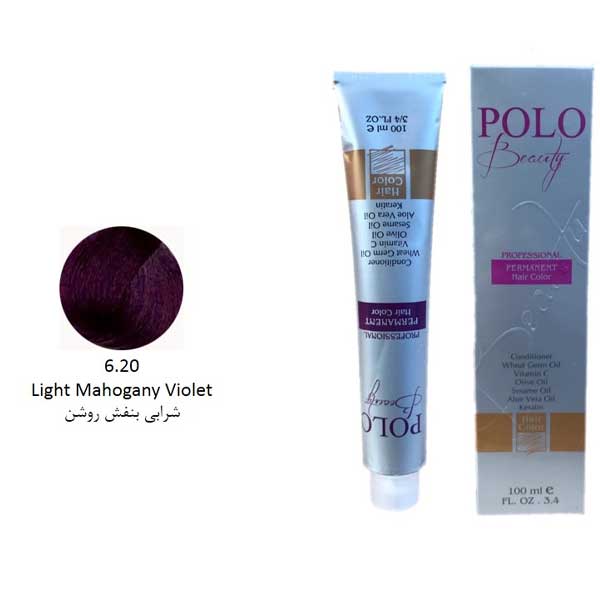 رنگ مو پلو شرابی بنفش روشن شماره 6.20 حجم 100 میل