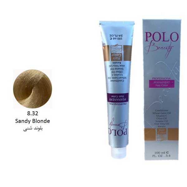 رنگ مو پلو بلوند شنی شماره 8.32 حجم 100 میل