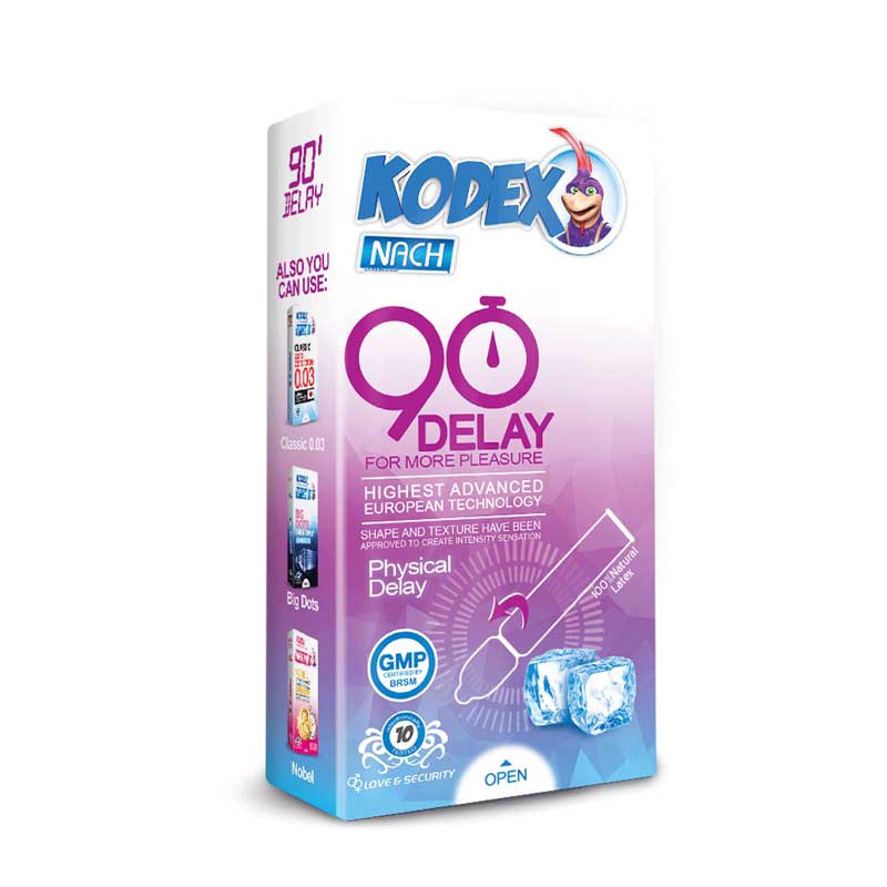کاندوم تاخیری 90 دقیقه کدکس مدل delay با حلقه تاخیری