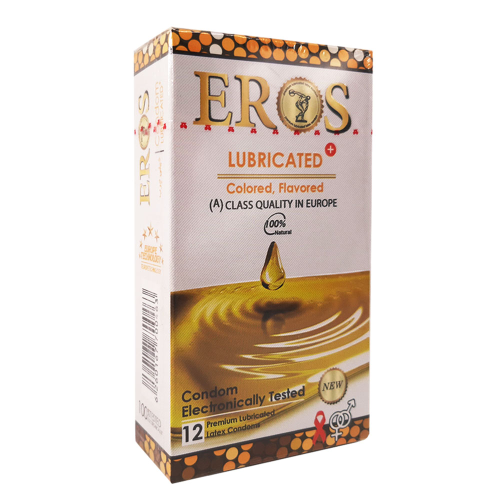 کاندوم اروس مدل Lubricated بسته 12 عددی