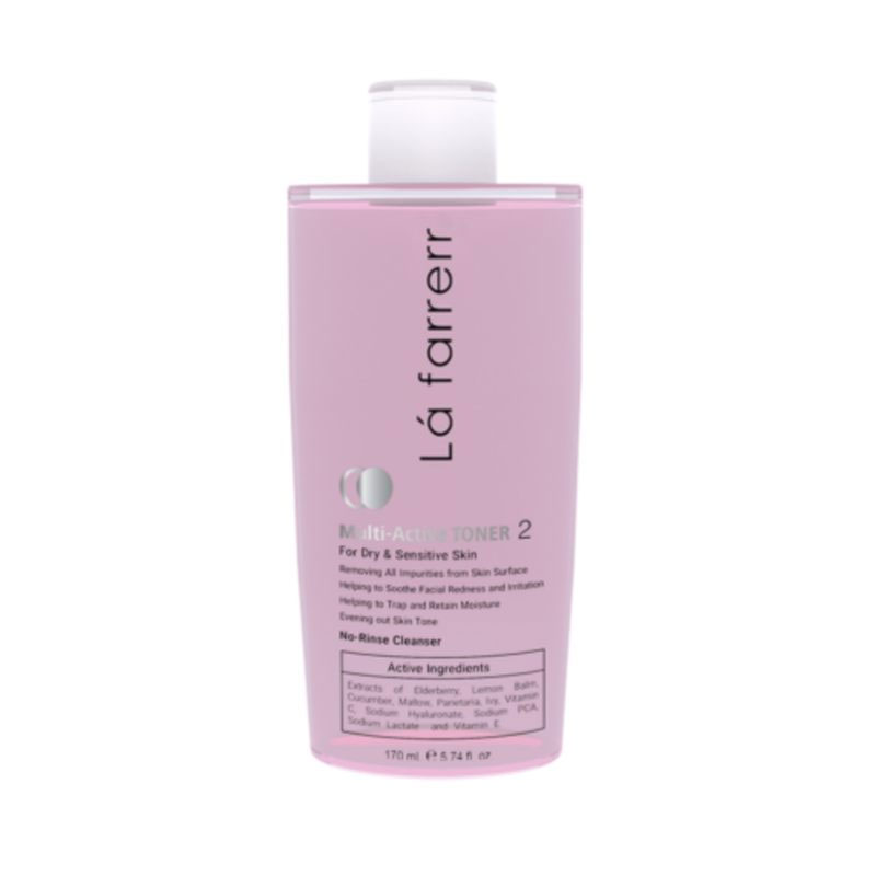 تونر پاک کننده صورت لافارر (2) مدل آبرسان مناسب پوست های خشک و حساس