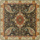 سرویس کامل رومیزی ترمه 5 تکه طرح سالار مشکی