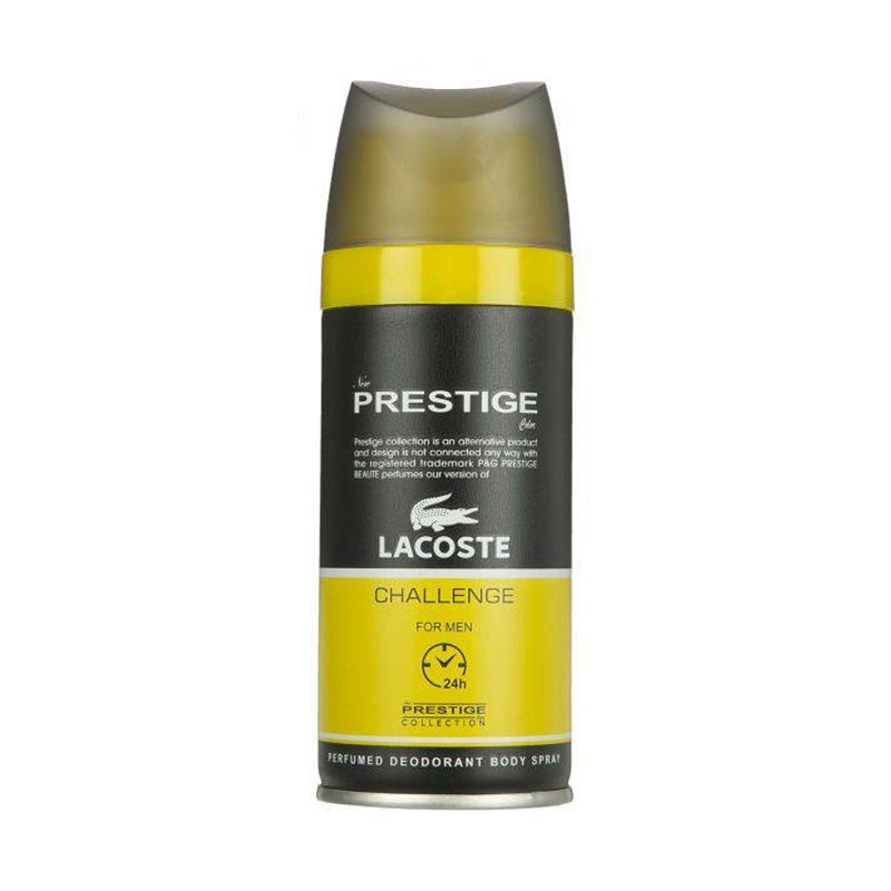 اسپری خوشبو کننده بدن مردانه پرستیژ مدل Lacoste Challenge حجم 150 میلی لیتر