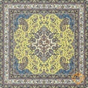 ست رومیزی 5 تکه ترمه حسینی طرح مهستان زرد