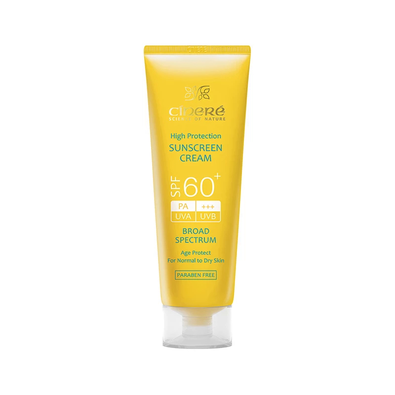 کرم ضد آفتاب بی رنگ سینره SPF60 مناسب پوست خشک و معمولی حجم 50 میل