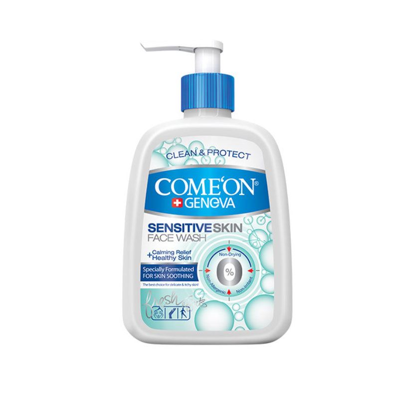 ژل شستشو صورت کامان مدل Sensitive Skin حجم 500 میلی لیتر