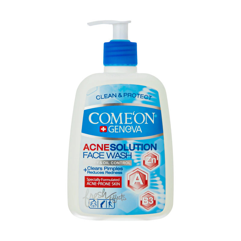 ژل شستشو صورت کامان مدل Acne Solution حجم 500 میل