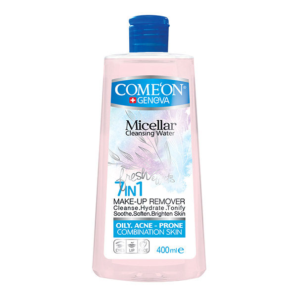 محلول پاک کننده آرایش صورت کامان مدل OILY SKIN حجم 400 میل