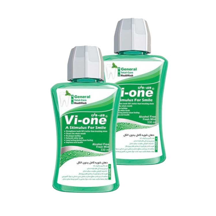 دهان شویه وی وان مدل General Fresh Mint حجم 330 میلی لیتر مجموعه 2 عددی