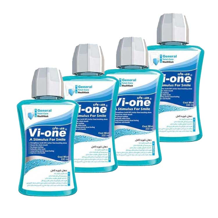دهان شویه وی وان مدل General Cool Mint حجم 330 میلی لیتر مجوعه 4 عددی