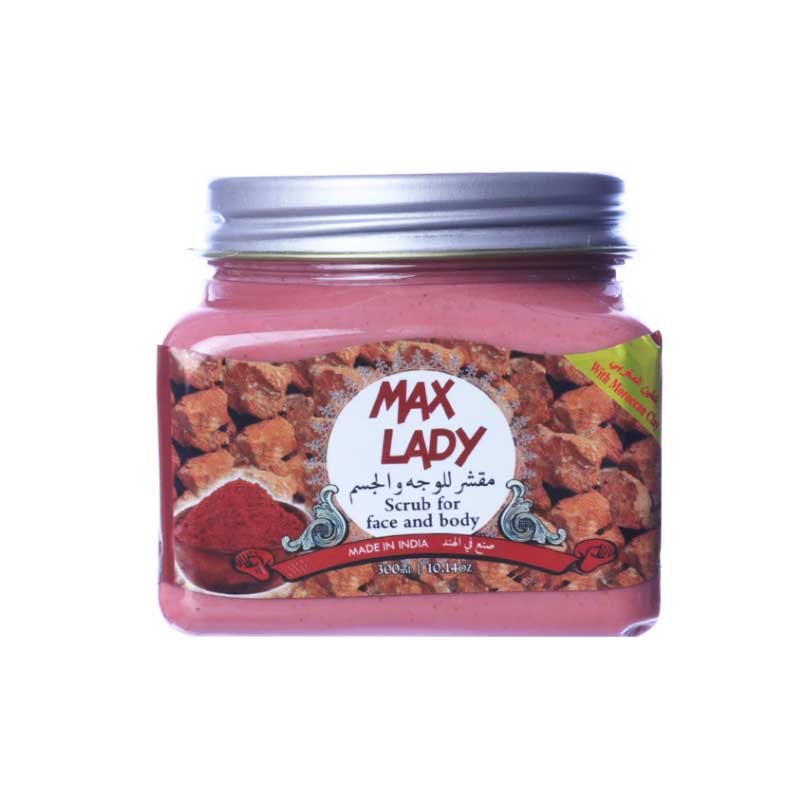 اسکراب صورت و بدن مکس لیدی مدل خاک رس حجم 300 میل