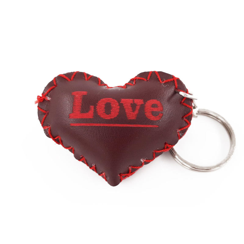 جاسوئیچی چرم طبیعی طرح قلب love