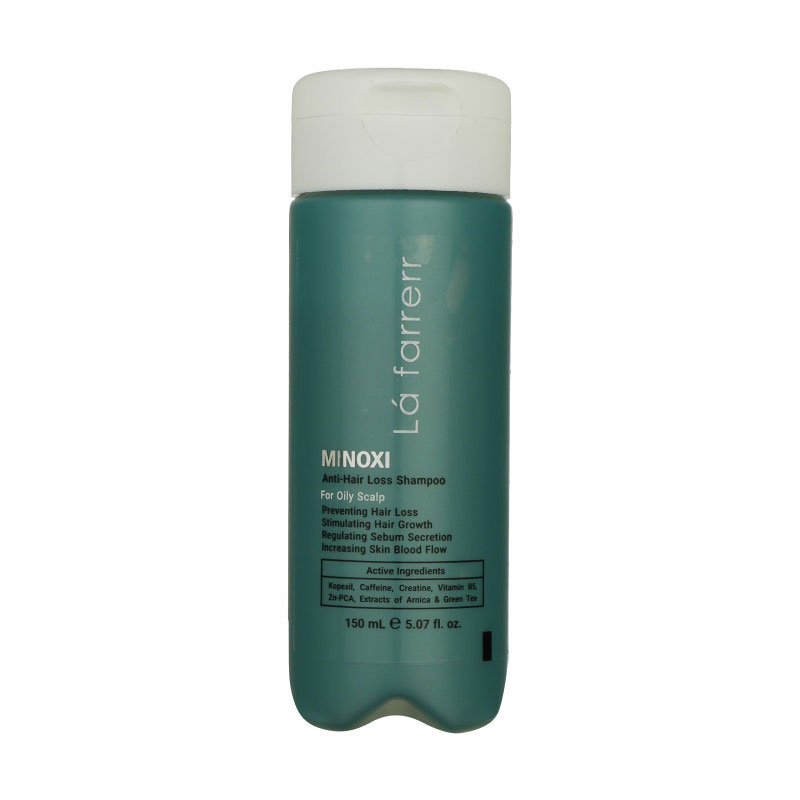 شامپو ضد ریزش لافارر مدل Minoxi مخصوص مو های چرب و کدر حجم 150 میلی لیتر