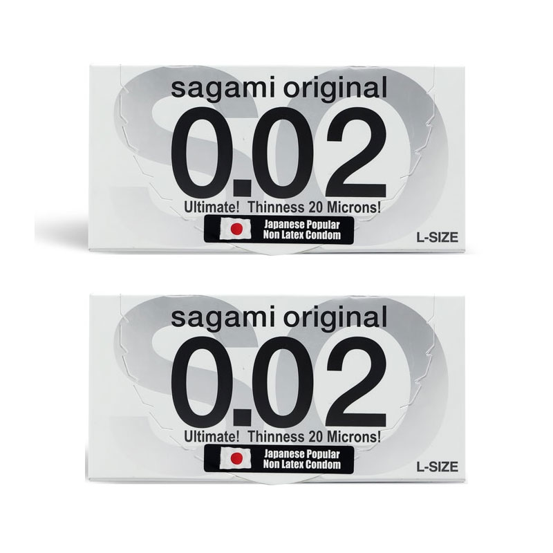 2 بسته دو عددی کاندوم ساگامی سایز بزرگ Sagami Original 0.02